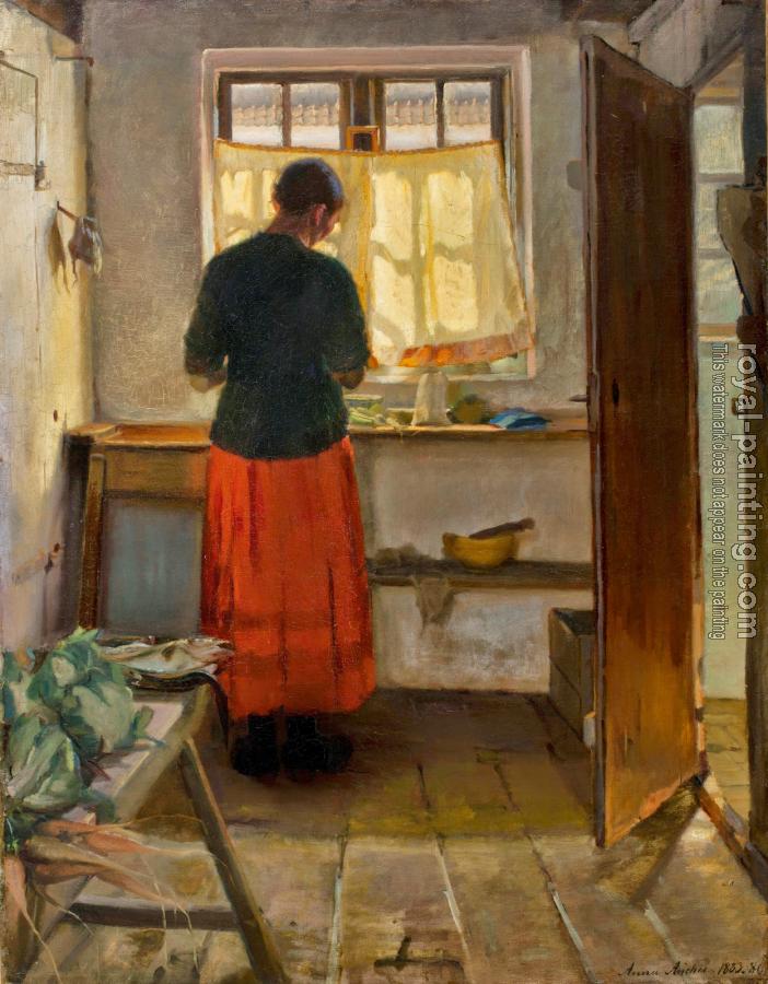 Anna Ancher : The maid in the kitchen